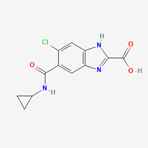 6-chloro-5-(cyclopropylcarbamoyl)-1H-benzimidazole-2-carboxylic acid