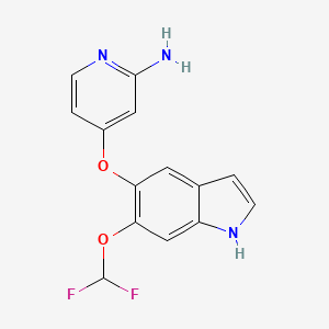 4-((6-(Difluoromethoxy)-1H-indol-5-yl)oxy)pyridin-2-amine