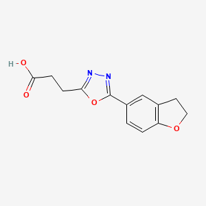3-[5-(2,3-Dihydro-1-benzofuran-5-yl)-1,3,4-oxadiazol-2-yl]propionic acid