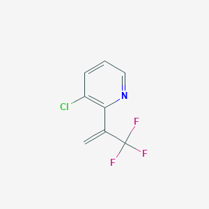molecular formula C8H5ClF3N B8390941 Pyridine, 3-chloro-2-[1-(trifluoromethyl)ethenyl]- 