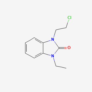 molecular formula C11H13ClN2O B8391054 2-(3-ethyl-2,3-dihydro-2-oxo-1H-benzimidazol1-yl)ethyl chloride 