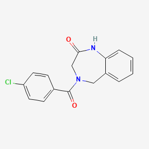molecular formula C16H13ClN2O2 B8391067 4-(4-Chlorobenzoyl)-1,3,4,5-tetrahydrobenzo[e][1,4]diazepin-2-on 