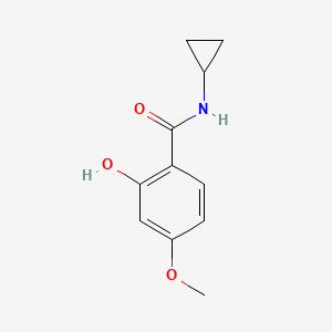 molecular formula C11H13NO3 B8391117 N-Cyclopropyl-2-hydroxy-4-methoxybenzamide 