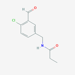 molecular formula C11H12ClNO2 B8391127 N-(4-chloro-3-formylbenzyl)propionamide 