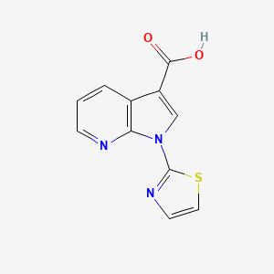 molecular formula C11H7N3O2S B8391154 1-(thiazol-2-yl)-1H-pyrrolo[2,3-b]pyridine-3-carboxylic acid 