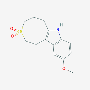 molecular formula C14H17NO3S B8391167 10-Methoxy-1,2,4,5,6,7-hexahydrothiocino[5,4-b]indole 3,3-dioxide 