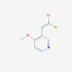 molecular formula C8H7Br2NO B8391171 3-(2,2-Dibromo-vinyl)-4-methoxy-pyridine 