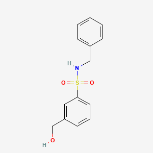 molecular formula C14H15NO3S B8391184 N-Benzyl-3-hydroxymethyl-benzenesulfonamide 