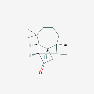 molecular formula C15H24O B083915 (1alpha,3Abeta,4alpha,8abeta,9S*)-octahydro-4,8,8,9-tetramethyl-1,4-methanoazulen-2(1H)-one CAS No. 14727-47-0
