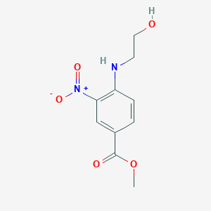 molecular formula C10H12N2O5 B8391928 Methyl 4-[(2-hydroxyethyl)amino]-3-nitrobenzoate CAS No. 59320-15-9