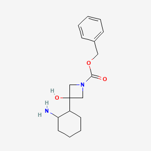 molecular formula C17H24N2O3 B8391942 Benzyl 3-(2-aminocyclohexyl)-3-hydroxyazetidine-1-carboxylate 