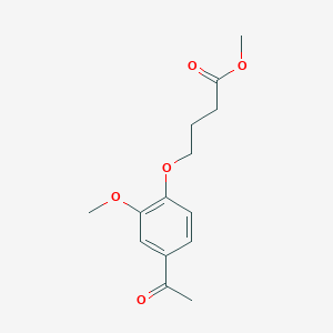 molecular formula C14H18O5 B8392038 Methyl 4-(4-acetyl-2-methoxyphenoxy)butanoate CAS No. 175281-79-5
