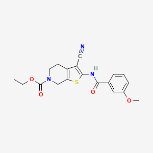 N-(6-Ethoxycarbonyl-3-cyano-4,5,6,7-tetrahydro-thieno[2,3-c]pyridin-2-yl)-3-methoxybenzamide