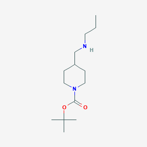 molecular formula C14H28N2O2 B8392080 Tert-butyl 4-((propylamino)methyl)piperidine-1-carboxylate 