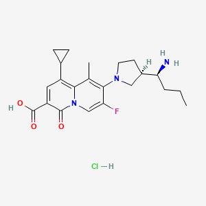 (3R,1S)-8-(3-(1-amino-3-methylpropyl)pyrrolidinyl)-1-cyclopropyl-7-fluoro-9-methyl-4-oxo-4H-quinolizine-3-carboxylic Acid Hydrochloride