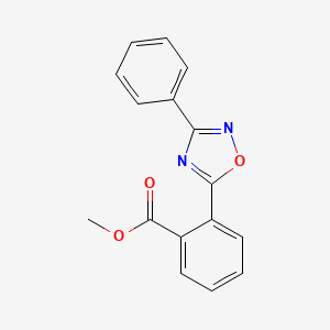 molecular formula C16H12N2O3 B8392131 Methyl 2-(3-phenyl-1,2,4-oxadiazol-5-yl)benzoate 