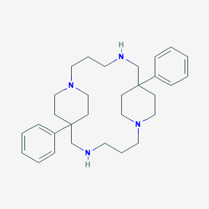 molecular formula C30H44N4 B083923 1,5,10,14-Tetraazatricyclo(14.2.2.2(sup 7,10))docosane, 7,16-diphenyl- CAS No. 13073-16-0