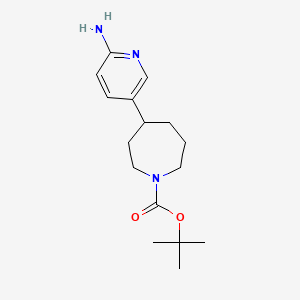 molecular formula C16H25N3O2 B8392311 Tert-butyl 4-(6-aminopyridin-3-yl)azepane-1-carboxylate 