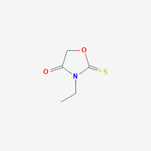 molecular formula C5H7NO2S B083924 4-Oxazolidinone, 3-ethyl-2-thioxo- CAS No. 10574-66-0