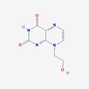 molecular formula C8H8N4O3 B083926 Lumazine, 8-(2-hydroxyethyl)- CAS No. 13300-40-8