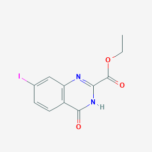 molecular formula C11H9IN2O3 B8392743 Ethyl 7-iodo-4-oxo-3,4-dihydroquinazoline-2-carboxylate 