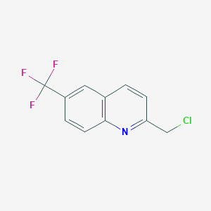 molecular formula C11H7ClF3N B8392844 Quinoline, 2-(chloromethyl)-6-(trifluoromethyl)- 