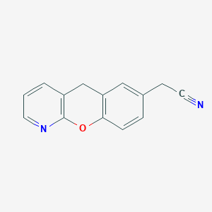 molecular formula C14H10N2O B8392923 7-cyanomethyl-5H-[1]benzopyrano[2,3-b]pyridine 