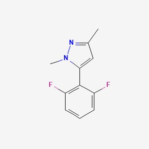 molecular formula C11H10F2N2 B8392973 5-(2,6-difluorophenyl)-1,3-dimethyl-1H-pyrazole 