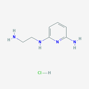 molecular formula C7H13ClN4 B8392989 N2-(2-aminoethyl)pyridine-2,6-diamine hydrochloride 