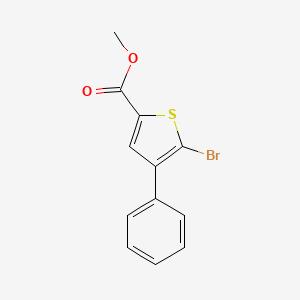 molecular formula C12H9BrO2S B8392993 Methyl 5-bromo-4-phenylthiophene-2-carboxylate 