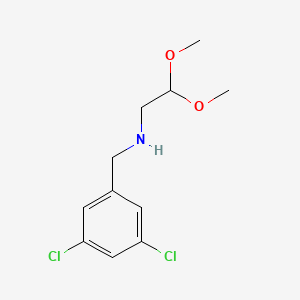 molecular formula C11H15Cl2NO2 B8393082 N-[(3,5-dichlorophenyl)methyl]-2,2-bis(methyloxy)ethanamine 