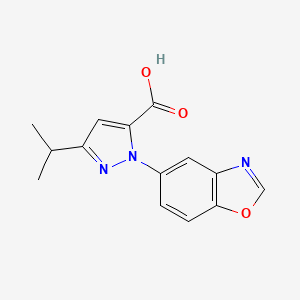 1-(benzo[d]oxazol-5-yl)-3-isopropyl-1H-pyrazole-5-carboxylic acid