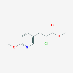 molecular formula C10H12ClNO3 B8393128 Methyl alpha-chloro-6-methoxy-3-pyridinepropanoate CAS No. 107756-04-7