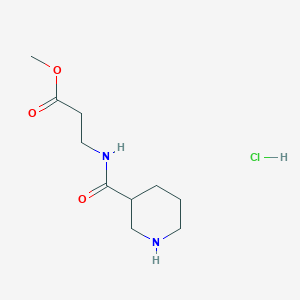 molecular formula C10H19ClN2O3 B8393273 N-[(3-piperidyl)carbonyl]-beta-alanine methyl ester hydrochloride 