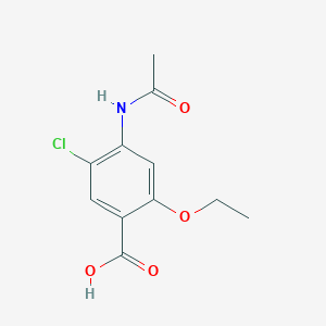 molecular formula C11H12ClNO4 B8393427 4-acetamido-5-chloro-2-ethoxybenzoic acid CAS No. 112914-09-7