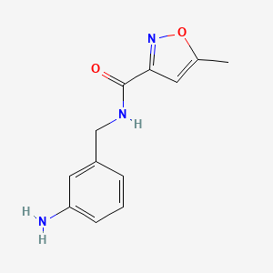 molecular formula C12H13N3O2 B8393664 N-(3-Aminobenzyl)-5-methylisoxazole-3-carboxamide 