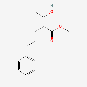 molecular formula C14H20O3 B8393701 Methyl 2-(1-hydroxyethyl)-5-phenylpentanoate CAS No. 439084-20-5