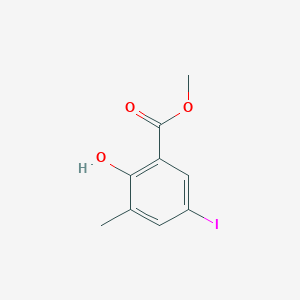 molecular formula C9H9IO3 B8393856 Methyl 2-hydroxy-5-iodo-3-methylbenzoate CAS No. 40912-75-2
