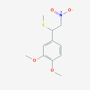 2-(3,4-Dimethoxyphenyl)-2-(methylthio)nitroethane