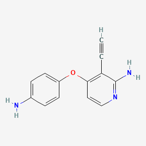 molecular formula C13H11N3O B8394091 4-(4-Aminophenoxy)-3-(1-ethynyl)-2-pyridinamine 