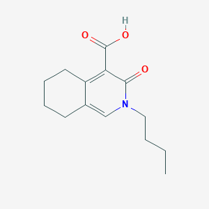 molecular formula C14H19NO3 B8394106 2-Butyl-3-oxo-2,3,5,6,7,8-hexahydroisoquinoline-4-carboxylic acid 