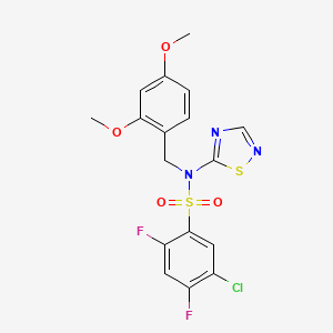 5-chloro-N-(2,4-dimethoxybenzyl)-2,4-difluoro-N-(1,2,4-thiadiazol-5-yl)benzenesulfonamide