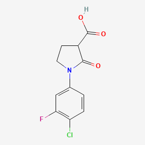 1-(4-Chloro-3-fluorophenyl)-2-oxopyrrolidine-3-carboxylic acid