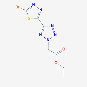 Ethyl [5-(5-bromo-1,3,4-thiadiazol-2-yl)-2H-tetrazol-2-yl]acetate