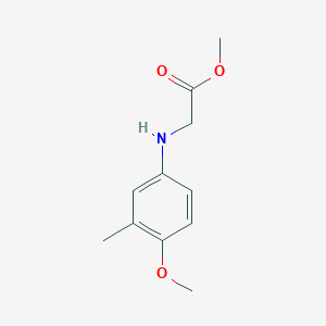molecular formula C11H15NO3 B8394519 N-(4-Methoxy-3-methylphenyl)glycine, methyl ester 