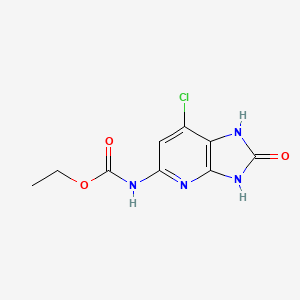 (7-chloro-2-oxo-2,3-dihydro-1H-imidazo[4,5-b]pyridin-5-yl)-carbamic acid ethyl ester