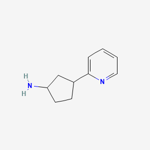 molecular formula C10H14N2 B8394578 3-Pyridin-2-ylcyclopentan-1-amine 
