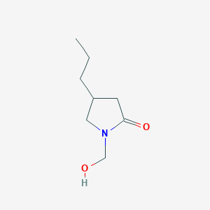molecular formula C8H15NO2 B8394590 1-(Hydroxymethyl)-4-propylpyrrolidin-2-one 