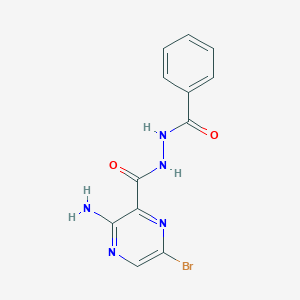 3-amino-6-bromo-N'-(phenylcarbonyl)pyrazine-2-carbohydrazide