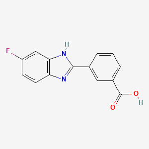 molecular formula C14H9FN2O2 B8394658 3-(5-Fluoro-1H-benzo[d]imidazol-2-yl)benzoic acid 